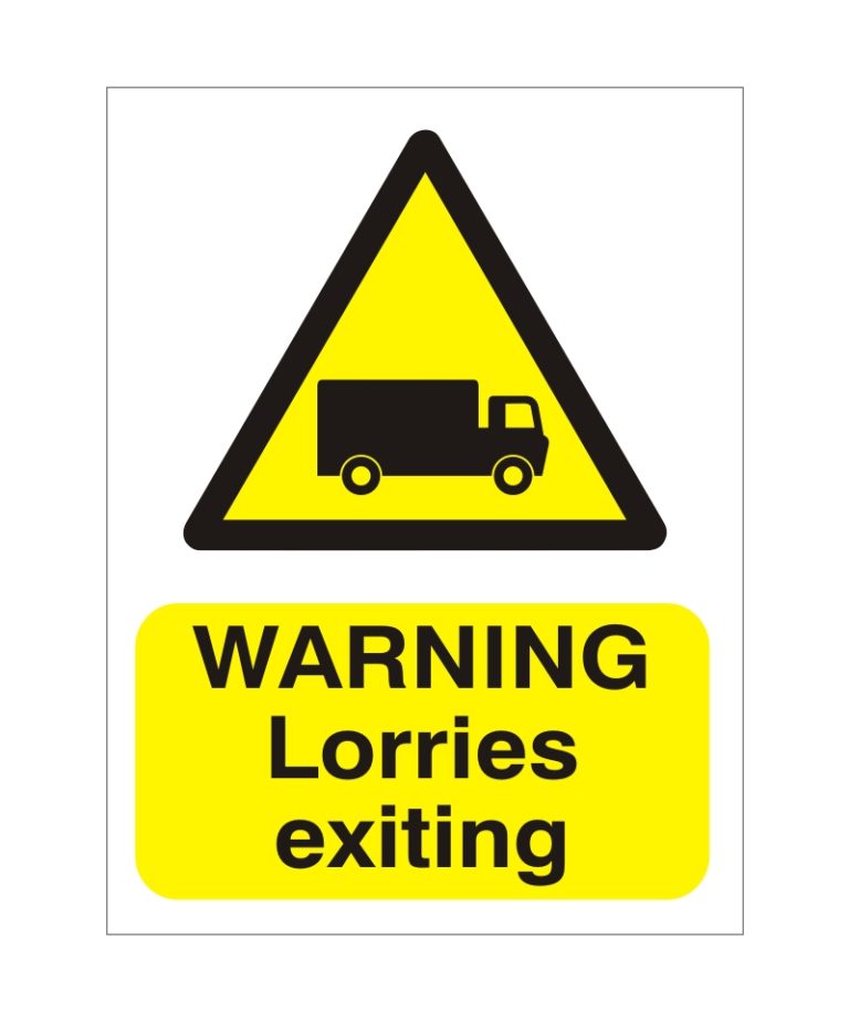 Warning Lorries Exiting Sign | Adva