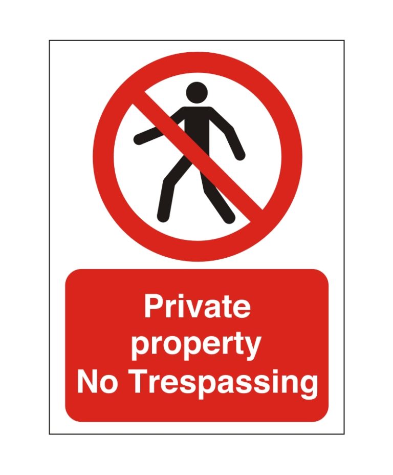 Private Property No Trespassing Sign Adva